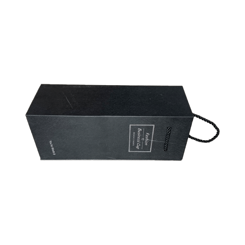 Luxus-Weinboxen mit individuellem Logo, Geschenkbox aus schwarzem Karton, Weinflaschen-Geschenkboxen-Verpackung