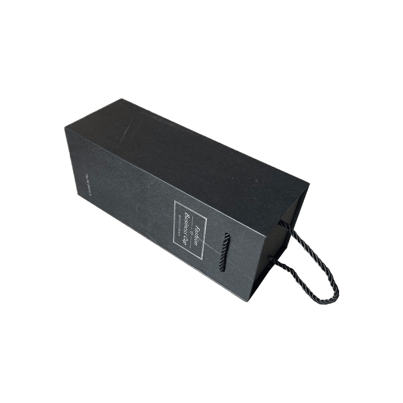 Luxus-Weinboxen mit individuellem Logo, Geschenkbox aus schwarzem Karton, Weinflaschen-Geschenkboxen-Verpackung