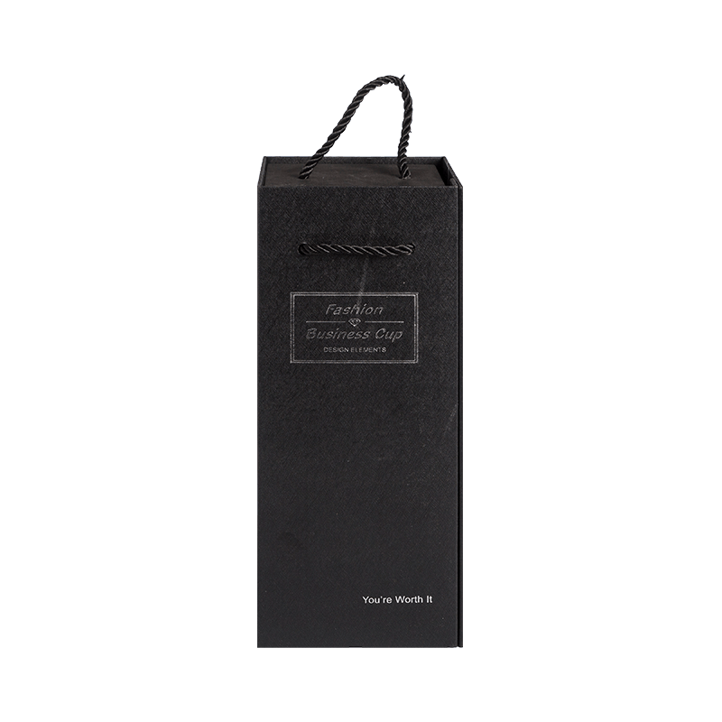 Luxus-Weinboxen mit individuellem Logo, Geschenkbox aus schwarzem Karton, Weinflaschen-Geschenkboxen-Verpackung