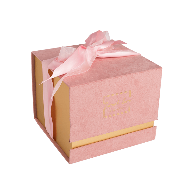 Luxuriöse individuelle Geschenkbox, Kerzen-Geschenkbox aus Pappe, magnetische Geschenkboxen mit Band