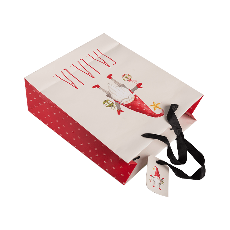 Fabrik-Großhandels-kundenspezifische Weihnachtspapiertüte-Luxusgeschenktüte-Einkaufstasche mit Logo und Muster