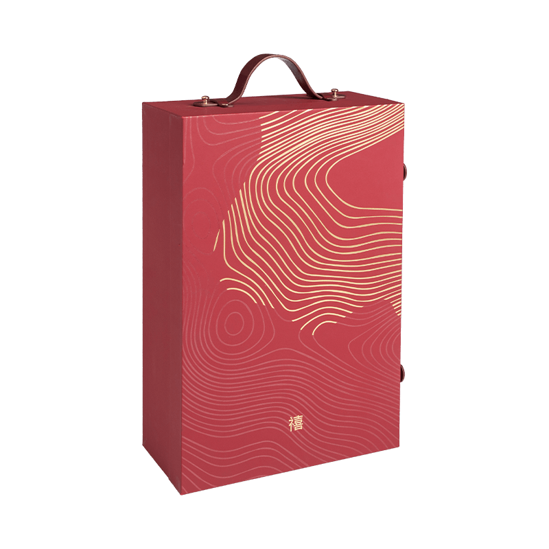 Heiße verkaufende kundenspezifische Logo-Luxuspapierwein-Kasten-Wellpappschachtel-Wein-Satz-Geschenkbox