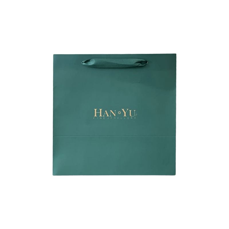 Kundenspezifische dunkelgrüne Heißpräge-Geschenktüte, Marken-Einkaufspapiertüte mit Ihrem eigenen Logo
