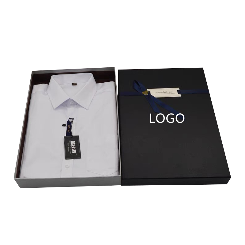 Kundenspezifischer Druck, schwarzes Luxus-T-Shirt, Seidenschals, Geschenkverpackung, starre Kleidung, Schal, Papierbox mit Logo